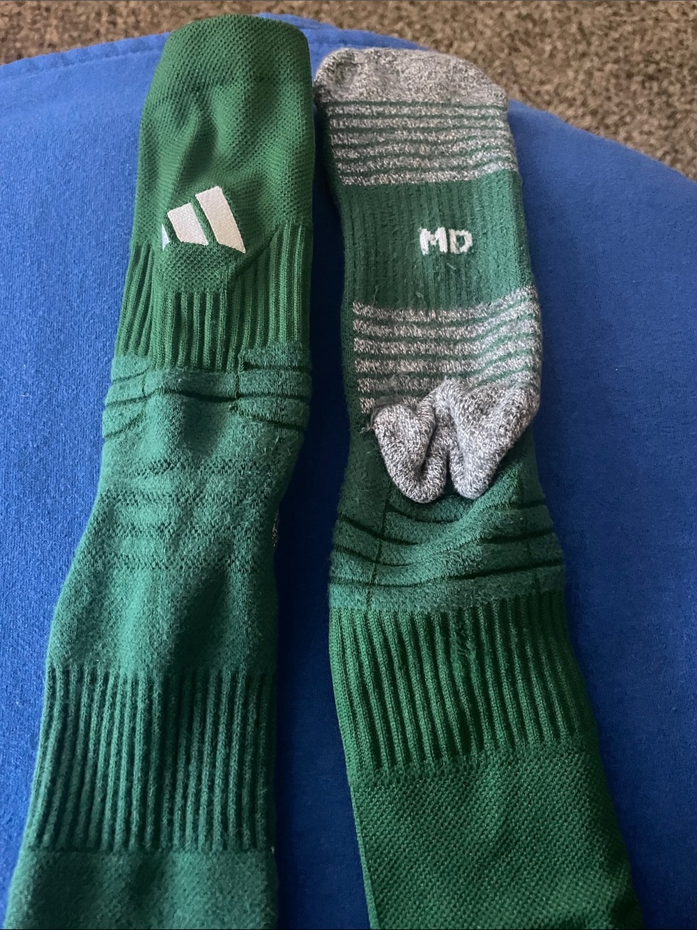 Men's Athletic medium adidas Crew Socks in Green and Gray